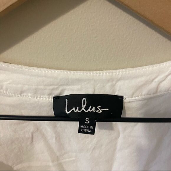 Lulu’s Sunshine On the Mind White Short Sleeve Babydoll Dress - Picture 10 of 11